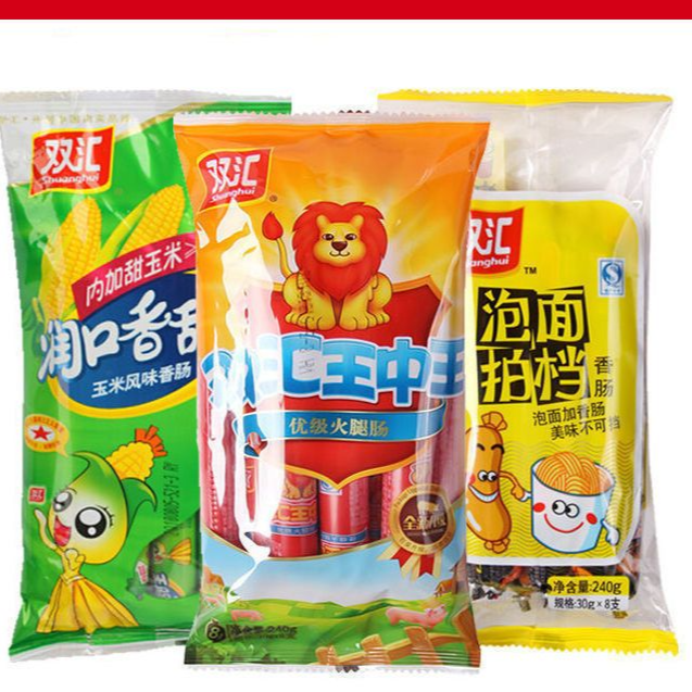 火腿肠王中王香甜玉米泡面搭档火腿即食混搭休闲零食烧烤火锅