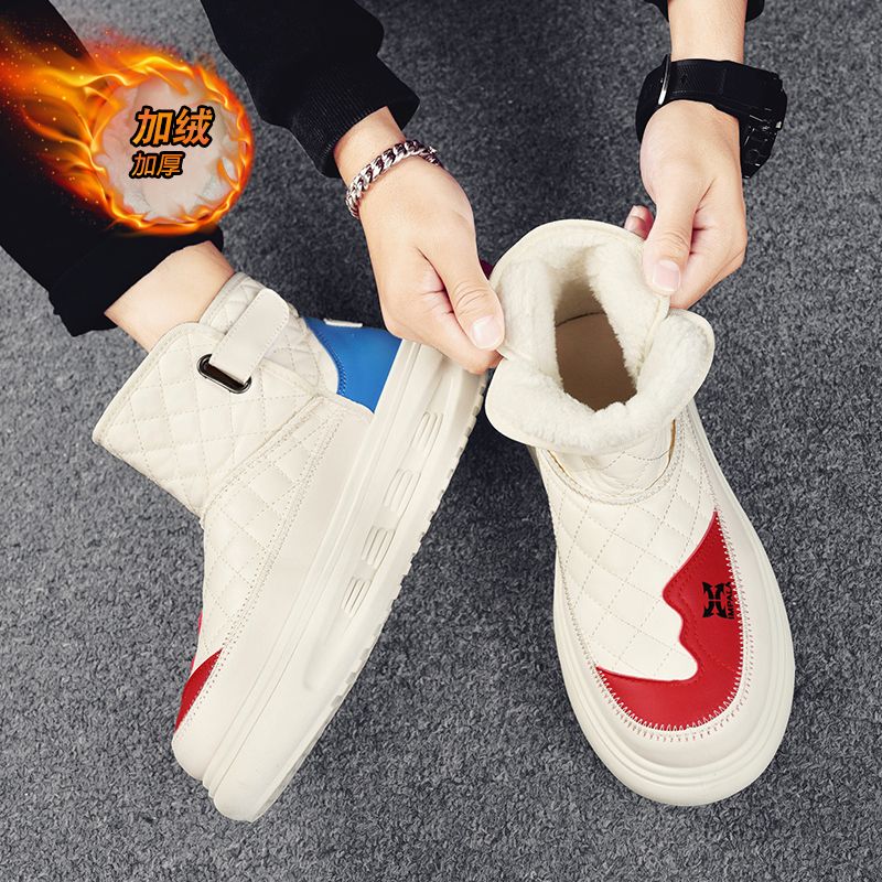 回力瑞东北户外防寒雪地靴男士2023冬季新款加绒加厚防水加绒棉鞋