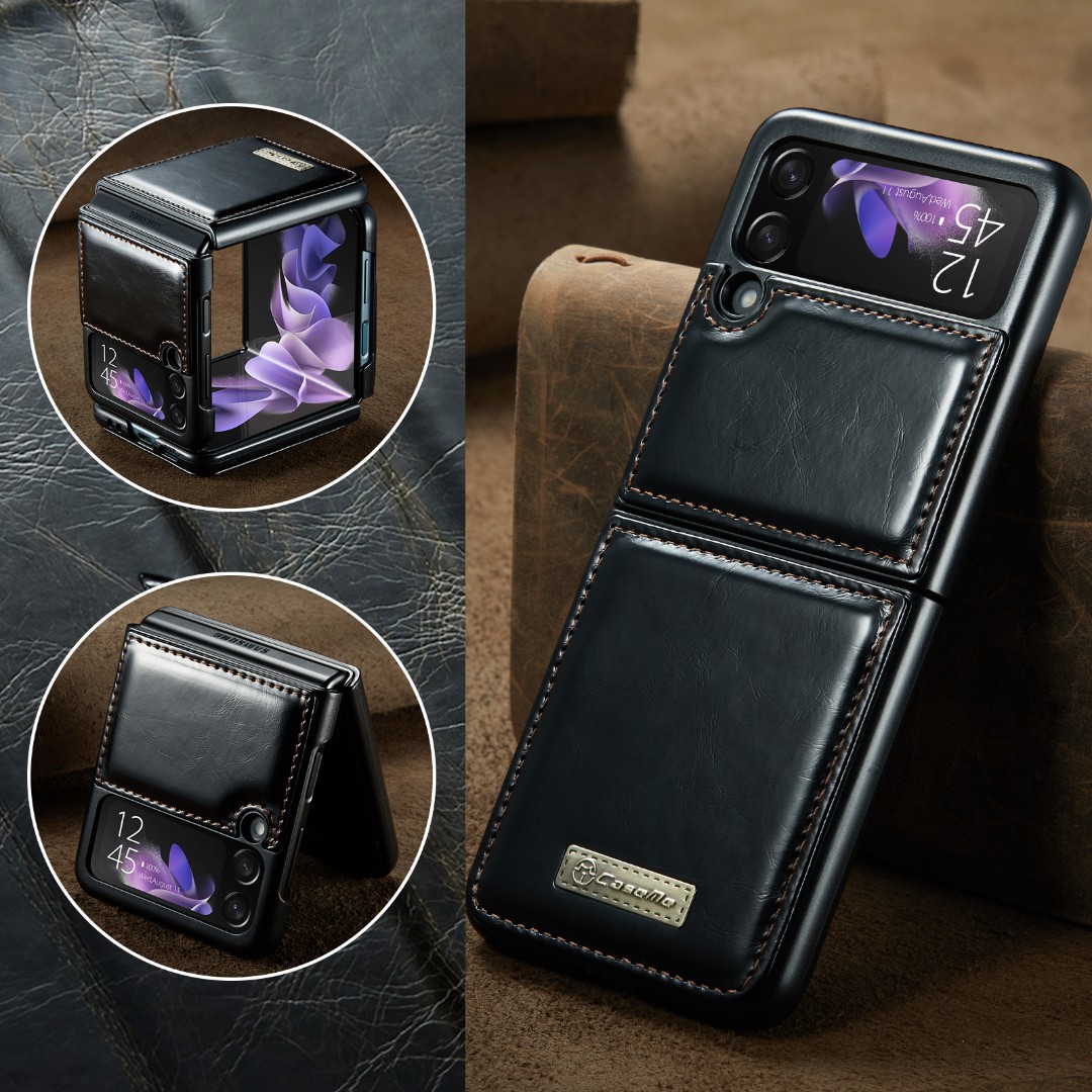 三星Galaxy Z Flip3手机壳折叠屏保护套全包纯色轻奢防摔皮套网红