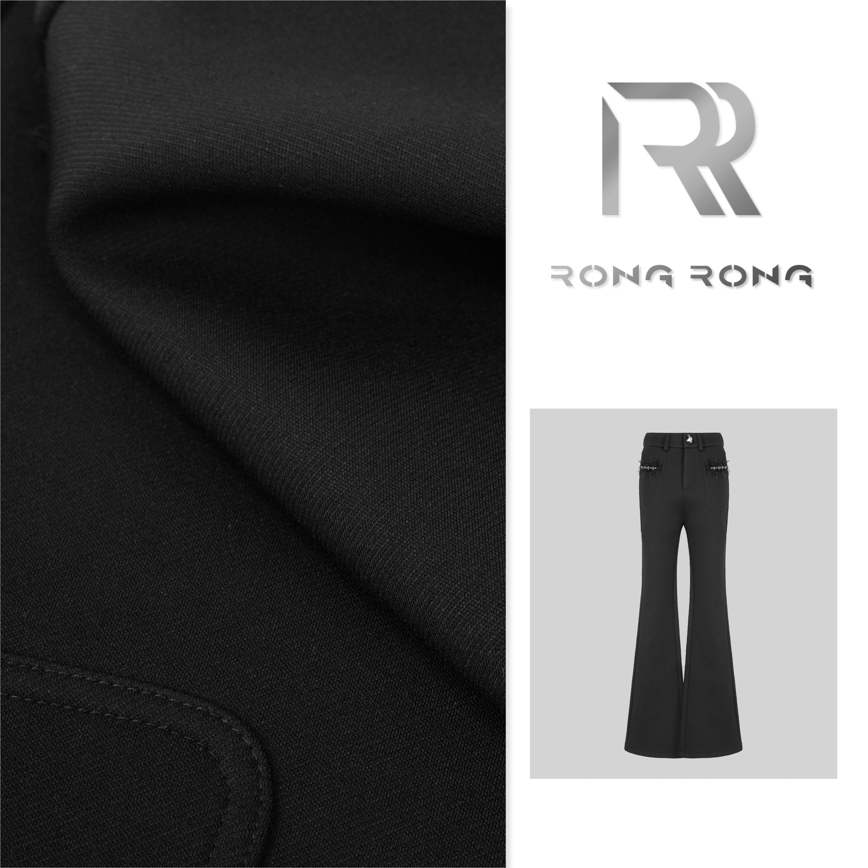 【羽毛裤】RONGRONG溶溶    秋冬加绒热力感马蹄裤20236066-11.9