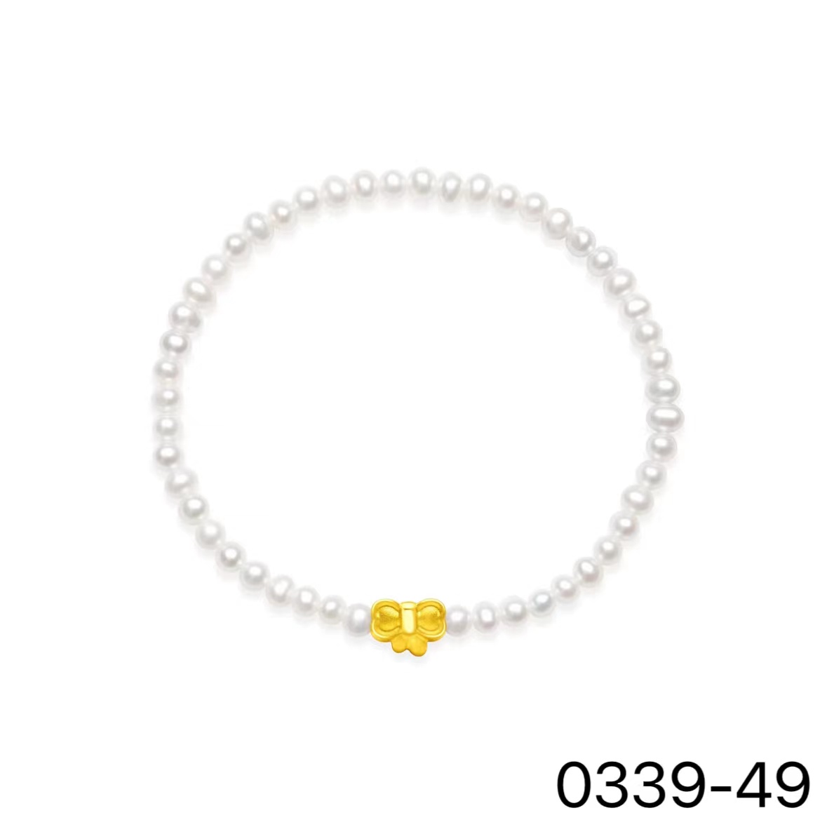 铜合金手链 0339白色珠珠时尚气质女款简约经典百搭手链