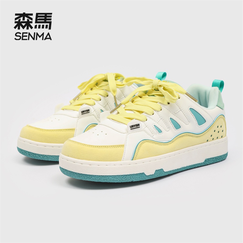 SENMA/森马潮鞋2024新款ins复古情侣德训鞋女男时尚休闲运动板鞋
