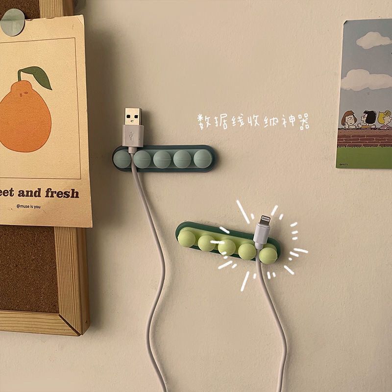 桌面理线器数据线收纳充电线固定器固线夹卡扣墙贴手机线收纳整理