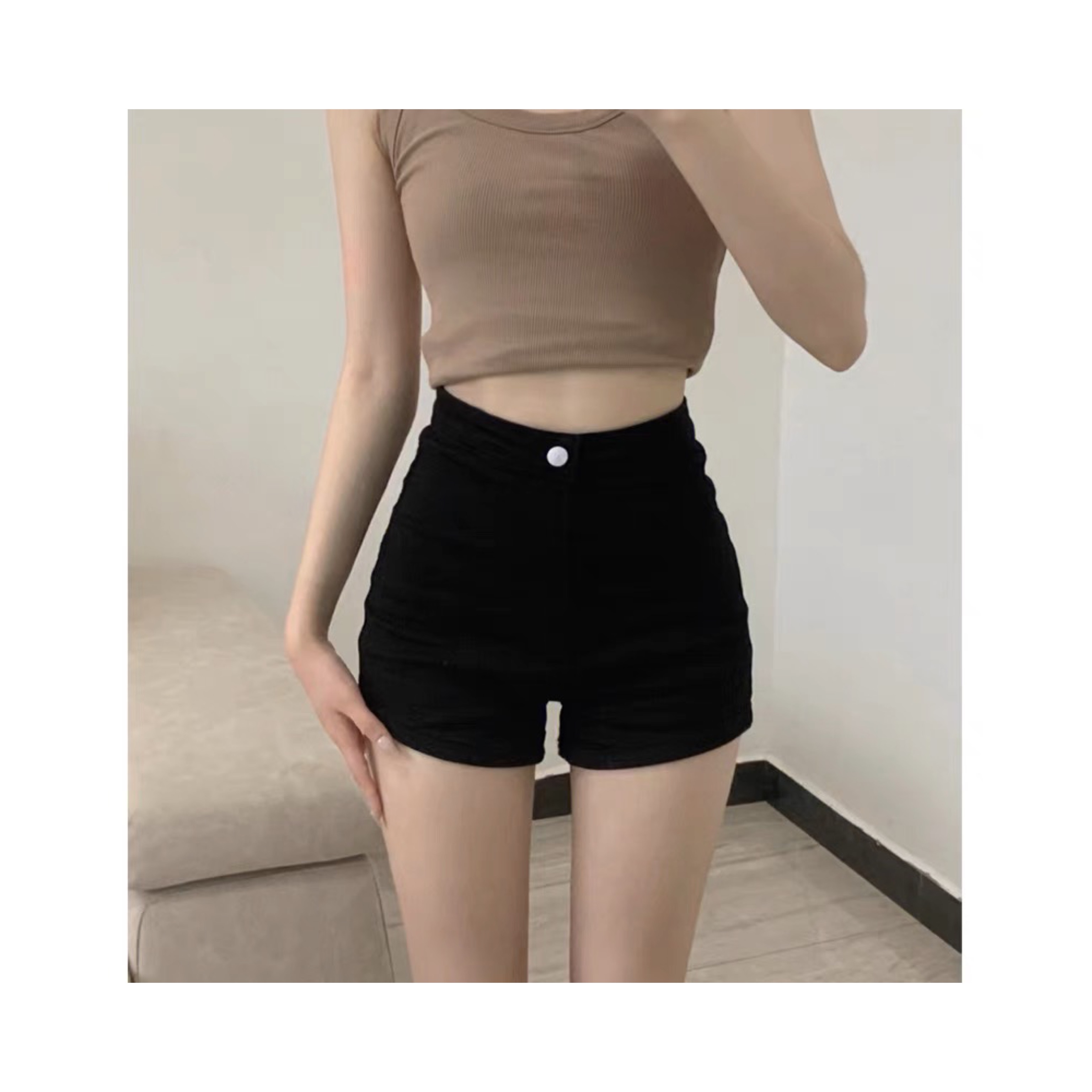 美媛【光版黑短裤】#DK0096