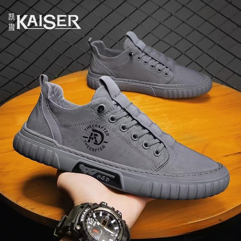 KAISER/凯撒正品男鞋潮流百搭透气冰丝帆布鞋男士时尚休闲低帮鞋