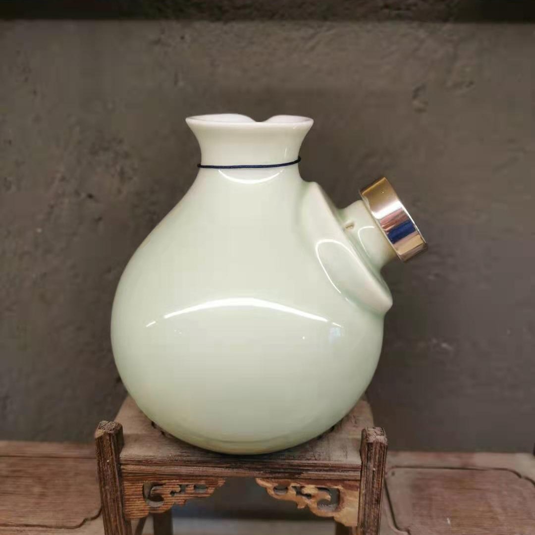 陶瓷一体式精美温酒器青瓷创意家用中式复古简约酒壶C114