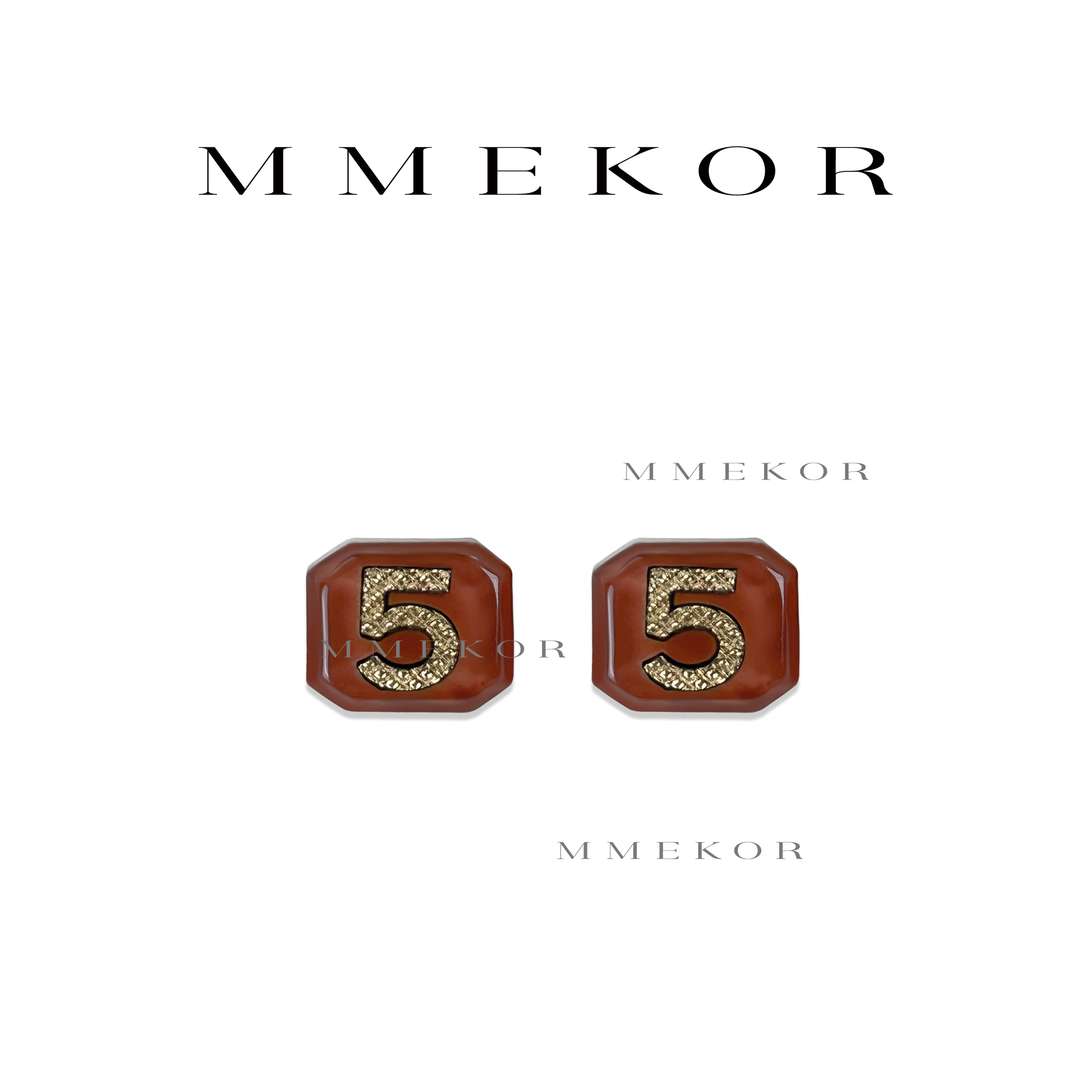 非金属亚克力耳饰 MMEKOR 法式新奢老钱风耳钉 25339     小耳钉