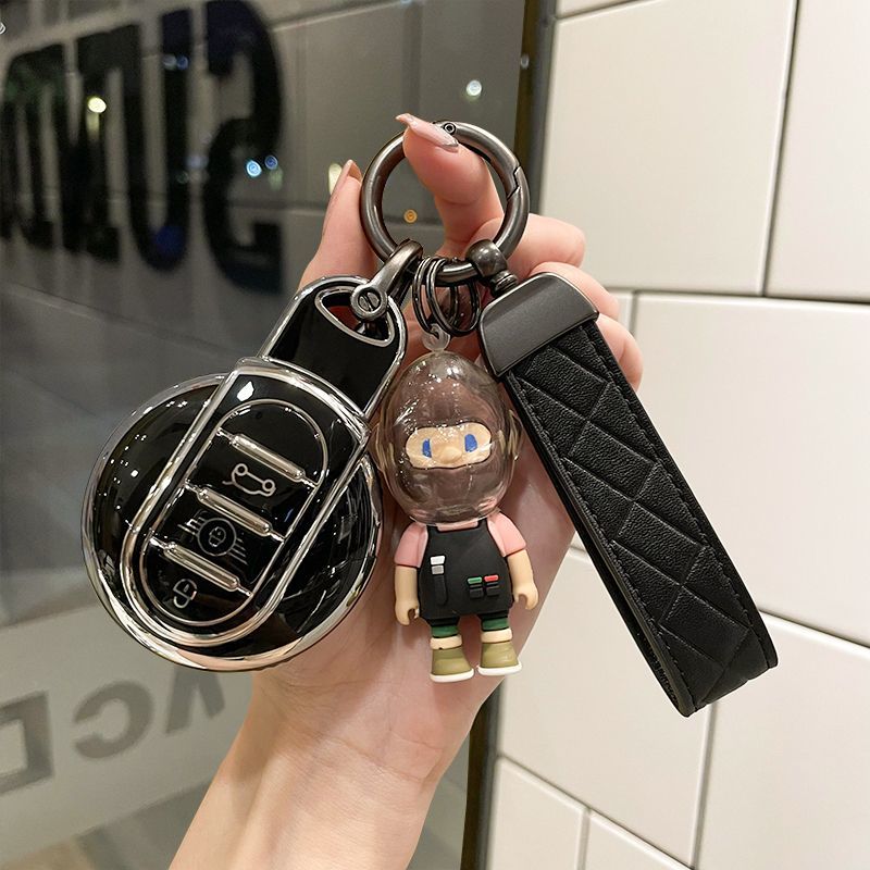 宝马mini钥匙套cooper专用宝马迷你钥匙壳扣包装饰内饰汽车用品女