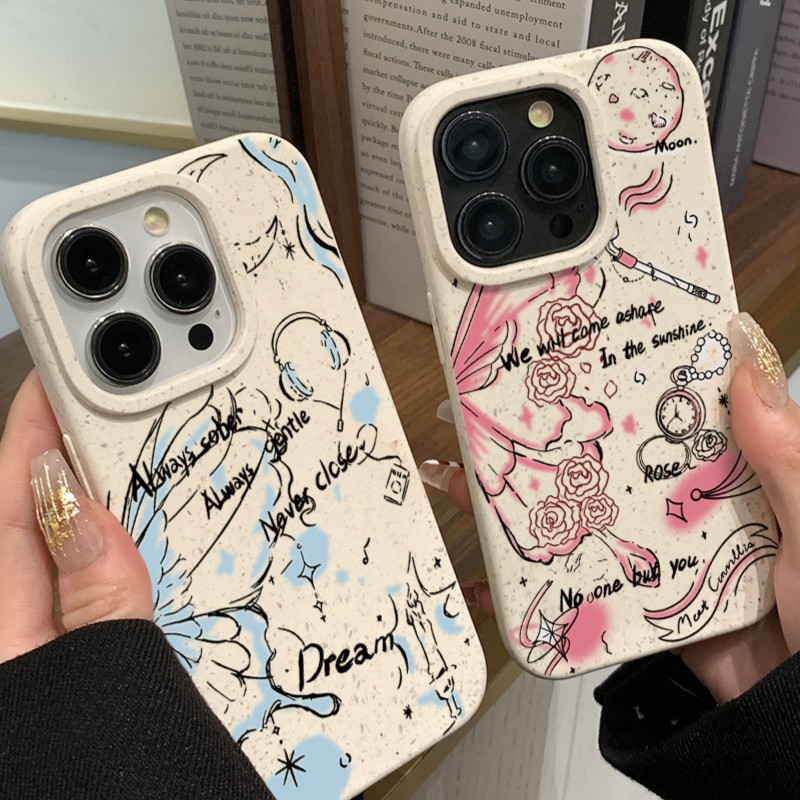【新人0.01】ins流光蝴蝶oppo小麦手机壳iphone13/15软14套12