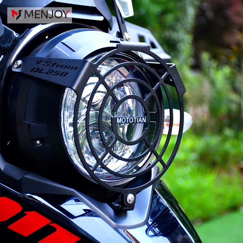 适用于铃木DL250前大灯罩保护罩改装防护网金属不锈钢摩托车配件