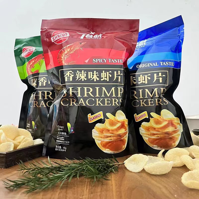 香辣脆虾片蒜蓉原味鲜虾片虾条薯片休闲追剧解馋零食大礼包送女友