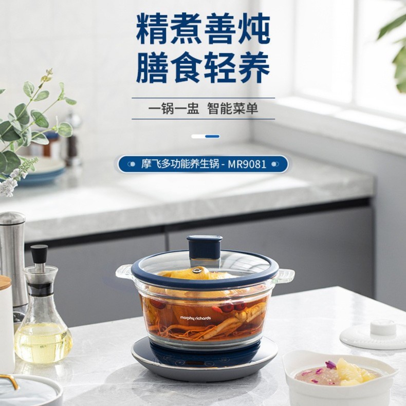 英国摩飞MR9081家用养生锅全自动煲汤锅大容量隔水炖盅智能电炖锅