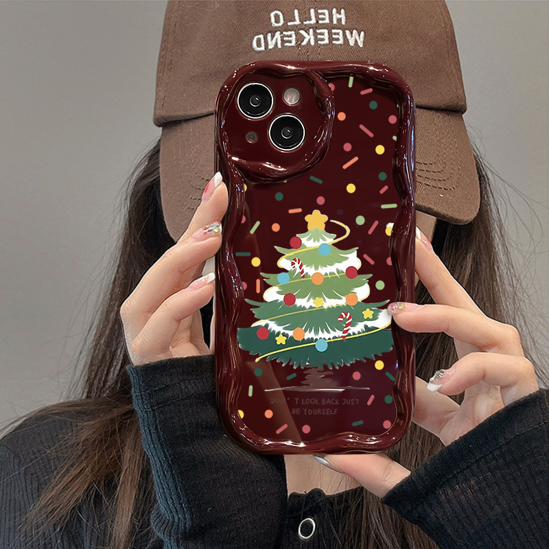 好运圣诞树适用于华为OPPO小米VIVO荣耀苹果14手机壳15小众11创意