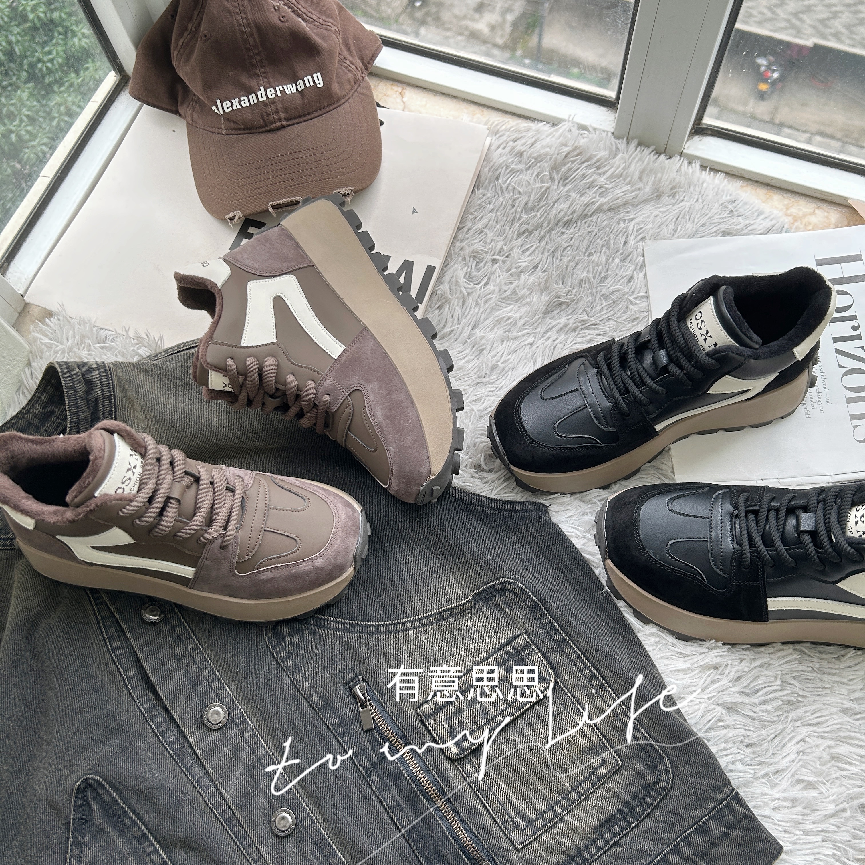 【思思严选】—‘倒钩阿甘’港风百搭厚底秋季拼色越穿越舒服的阿甘鞋