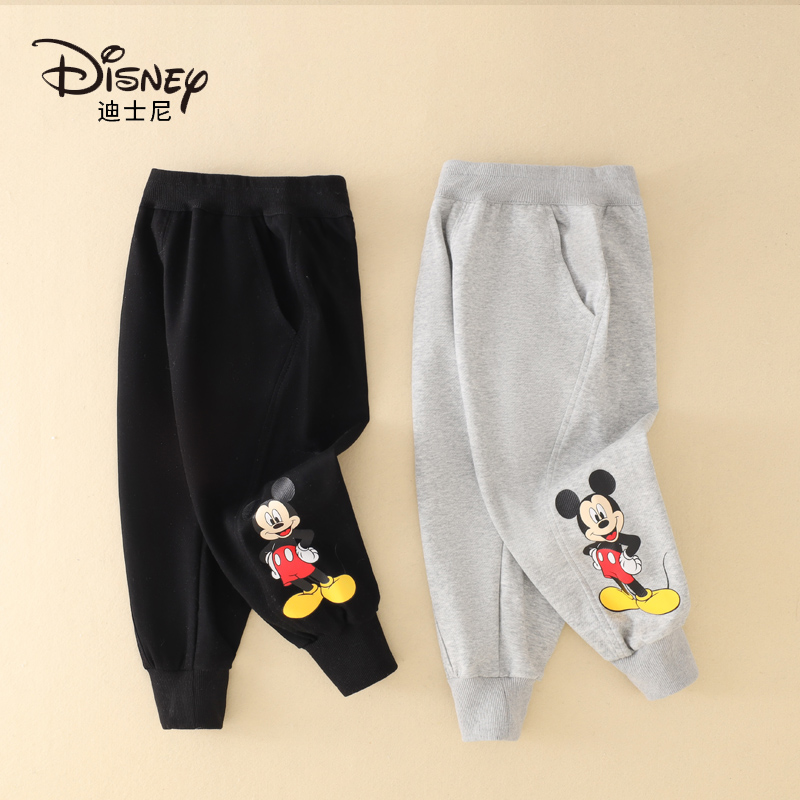 Disney迪士尼儿童裤子春秋装新款运动休闲卫裤宝宝长裤XOE1ZK115