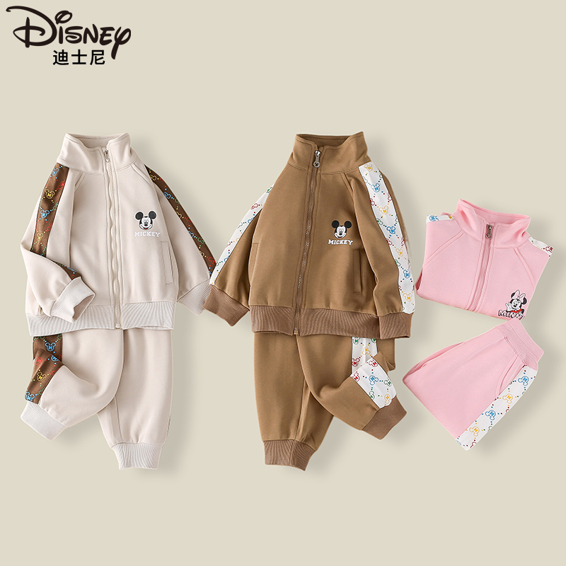 Disney/迪士尼儿童套装秋季新款宝宝洋气时髦两件套XOE3ZZ118-117