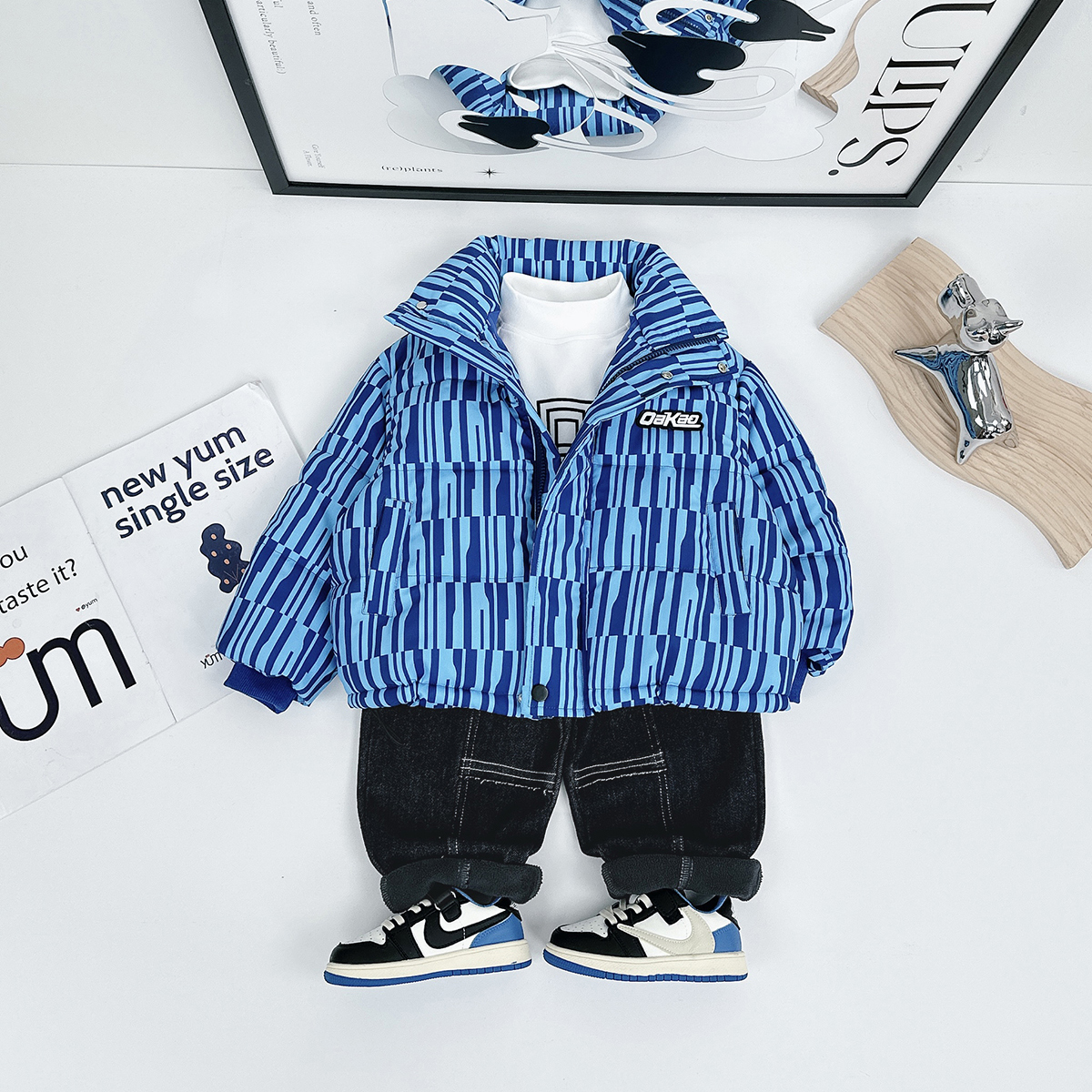 儿童棉服男童冬款加厚棉衣2022新款冬装 D-XXBB698 悠悠童话童装