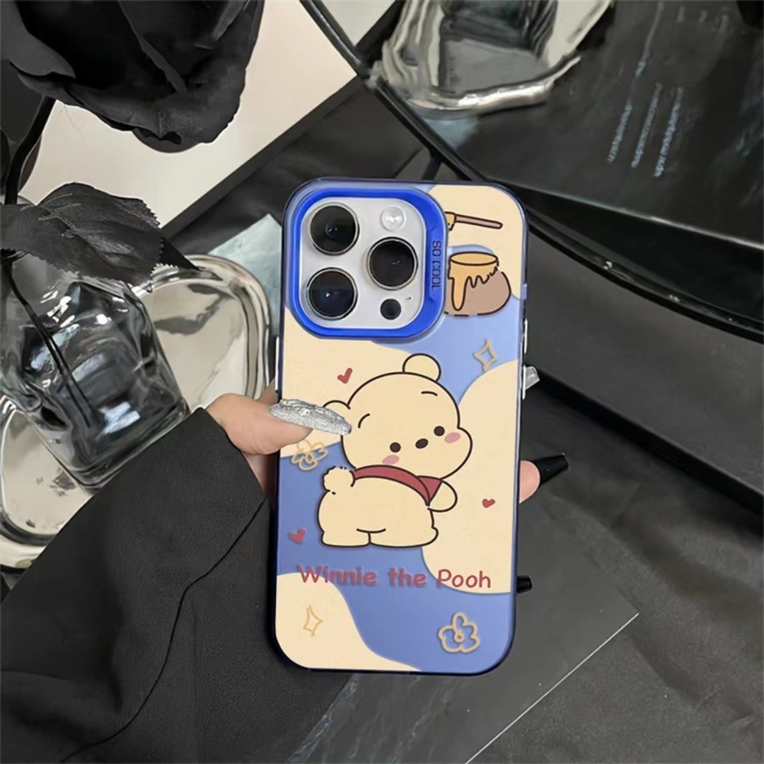 维尼熊元气苹果15手机壳iPhone14Promax颜值13网红12硅胶11高级感