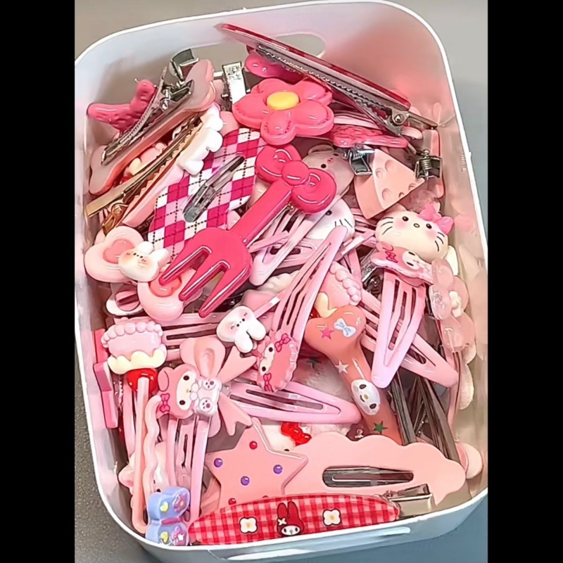 可爱三丽鸥20件套hellokitty发夹头绳合集发圈头饰儿童卡通kt发卡