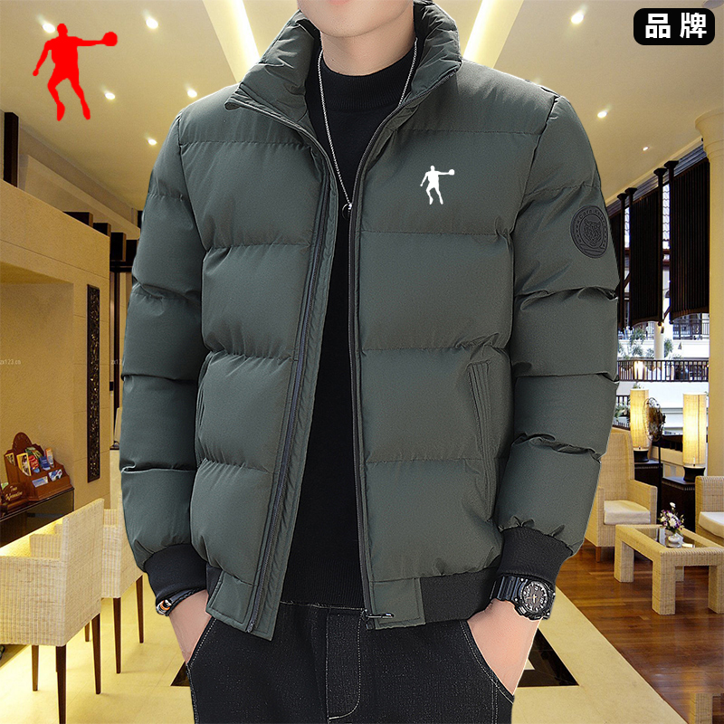 乔丹中国特卖男士外套冬季加厚保暖棉衣棉袄潮流休闲百搭立领棉服