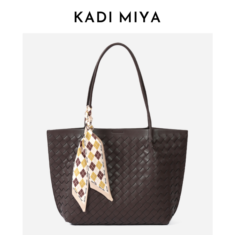 编织夜空托特包大容量休闲手提包通勤百搭高级感单肩包