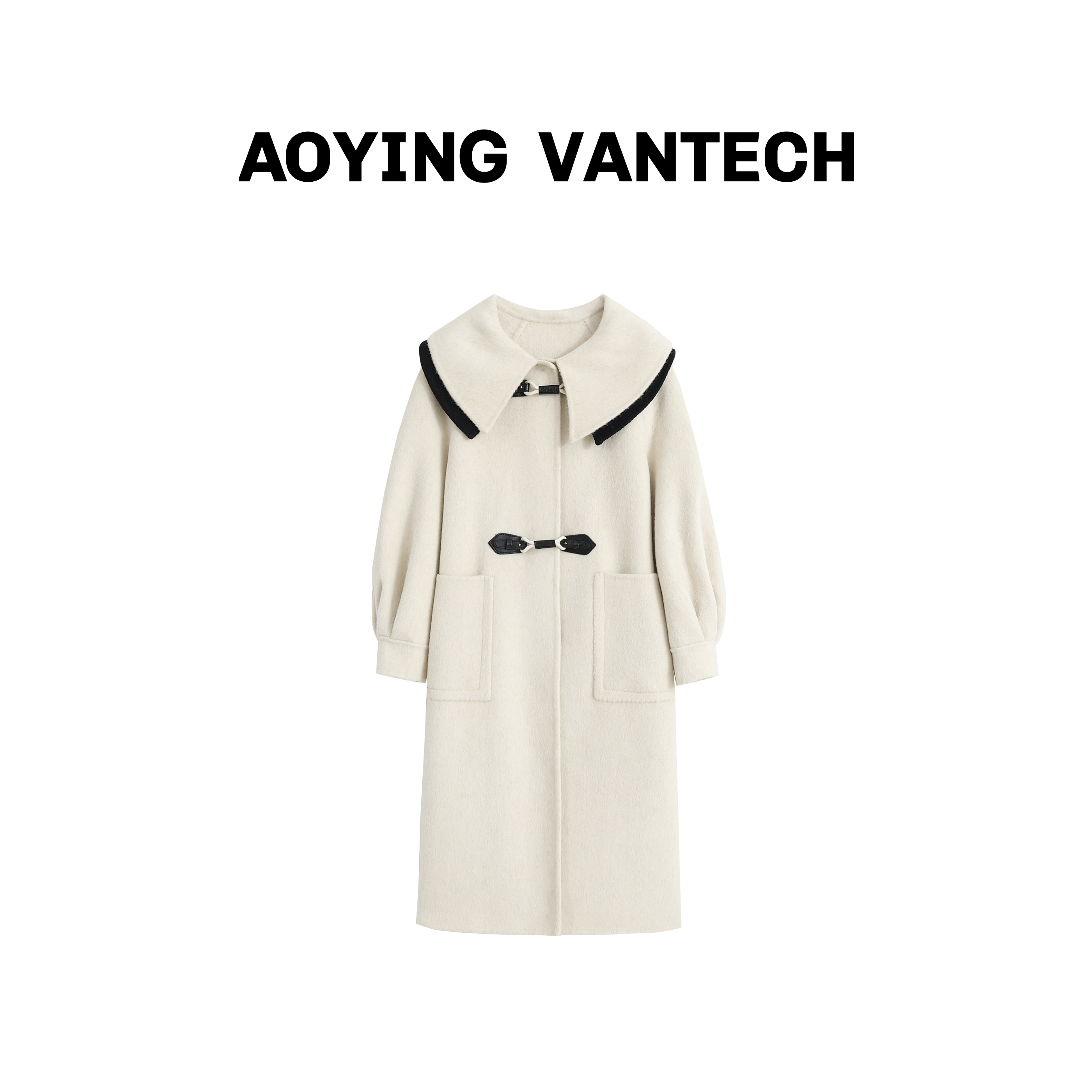 AOYING VANTECH澳莹万特 【甜巧学妹】翻领娃娃领双面羊毛呢大衣