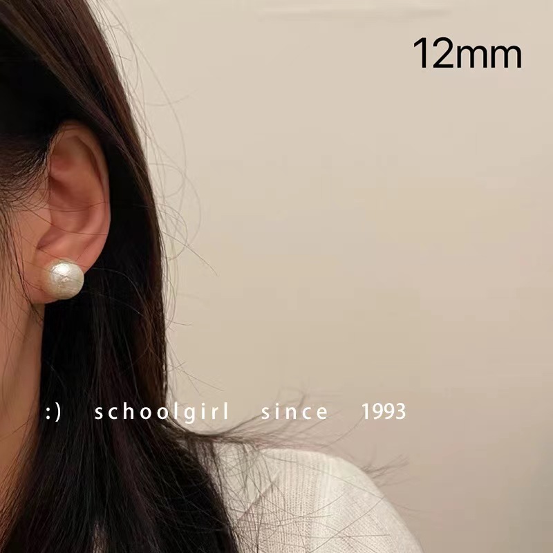 钛钢仿珍珠耳饰 ED-36气质百搭简约优雅棉花耳钉民族风精致ins