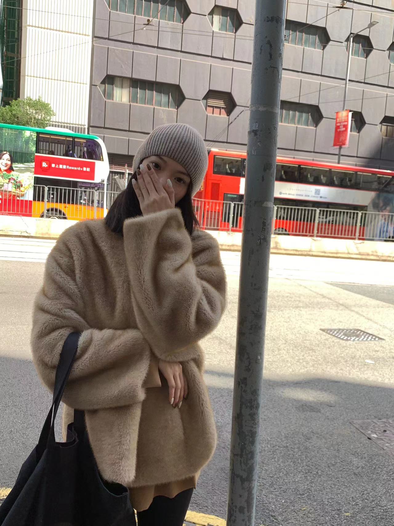 Ersan（810）慵懒风毛绒外套