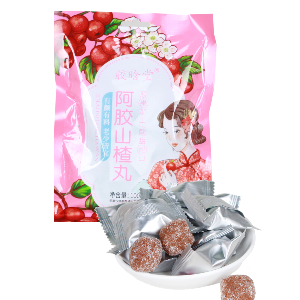 慕颜花阿胶山楂丸酸甜可口老少皆宜100克*10袋