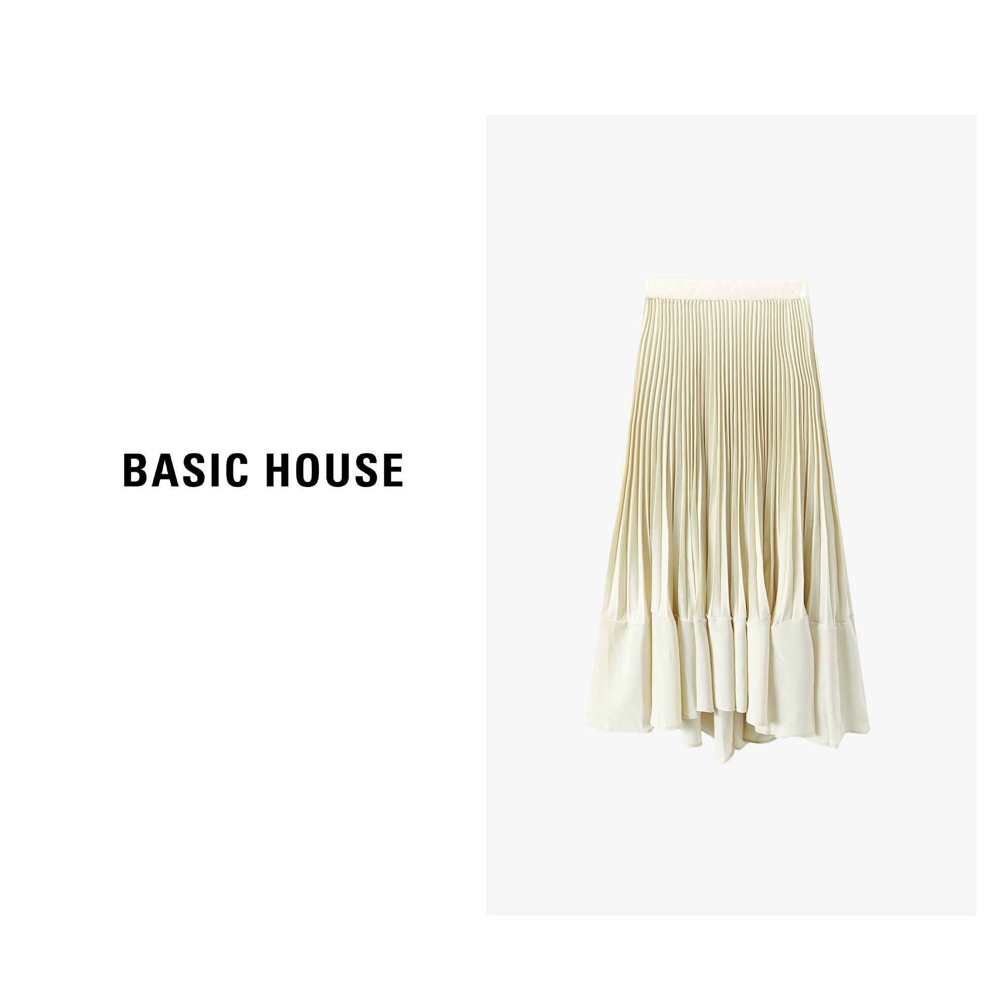 Basic House/百家好Q网纱透气舒适时尚百搭气质半裙B0633B5S242