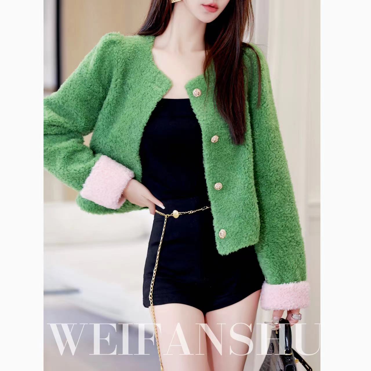 WEIFANSHU/魏凡舒Lisa风羊羔毛外套
