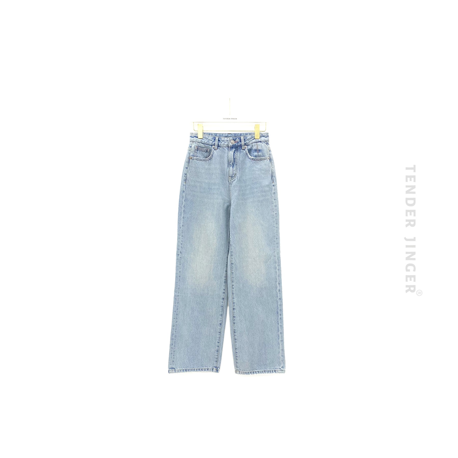 Tender Jinger【专柜】通勤高腰宽松直筒牛仔裤  T2304RM278A女装
