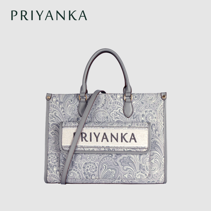 PRIYANKA包包女大容量2023新款通勤公文包手提刺绣女包单肩包807
