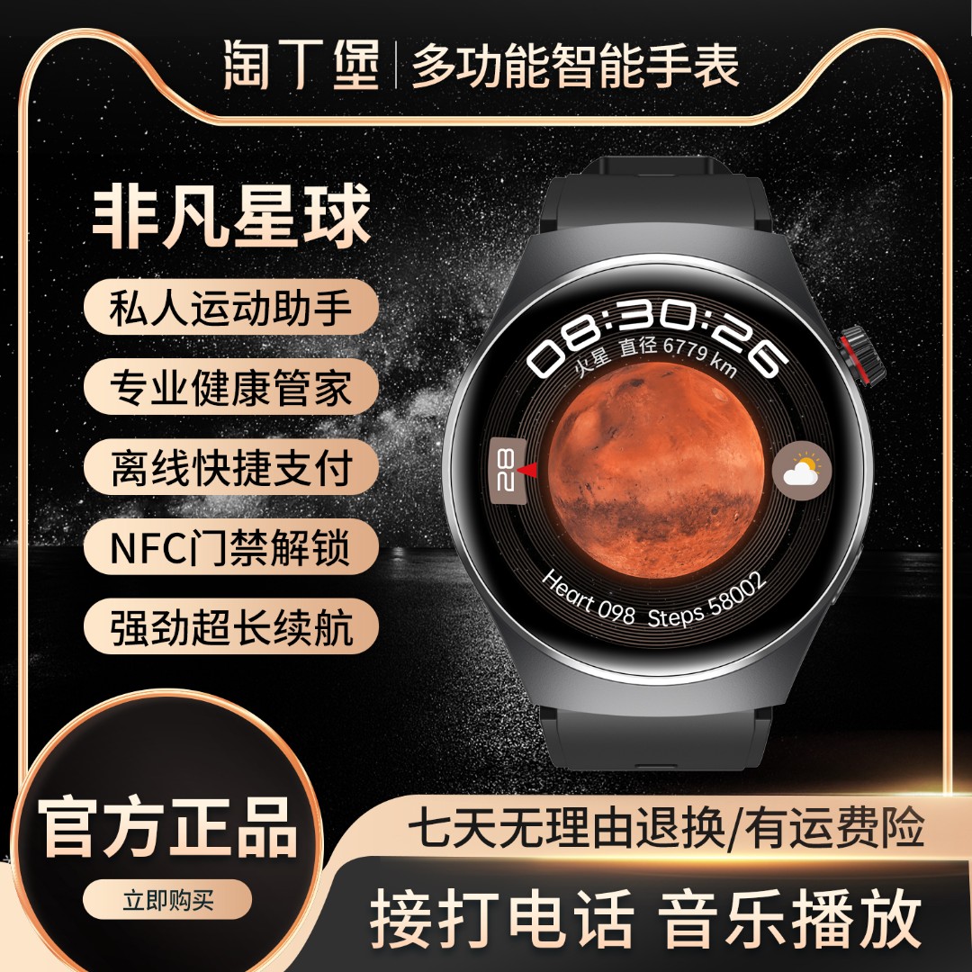 【非凡星球】淘丁堡新款多功能智能手表NFC门禁支付运动健康通话LYG
