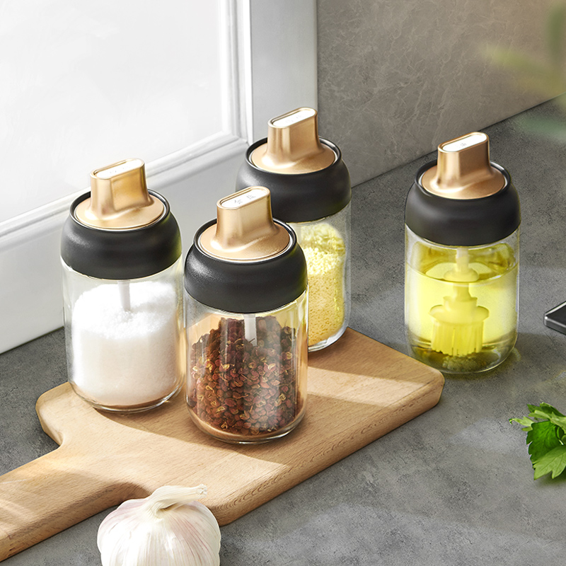 玻璃调料盒调料罐子组合装调味罐厨房用品家用轻奢装盐罐油瓶套装