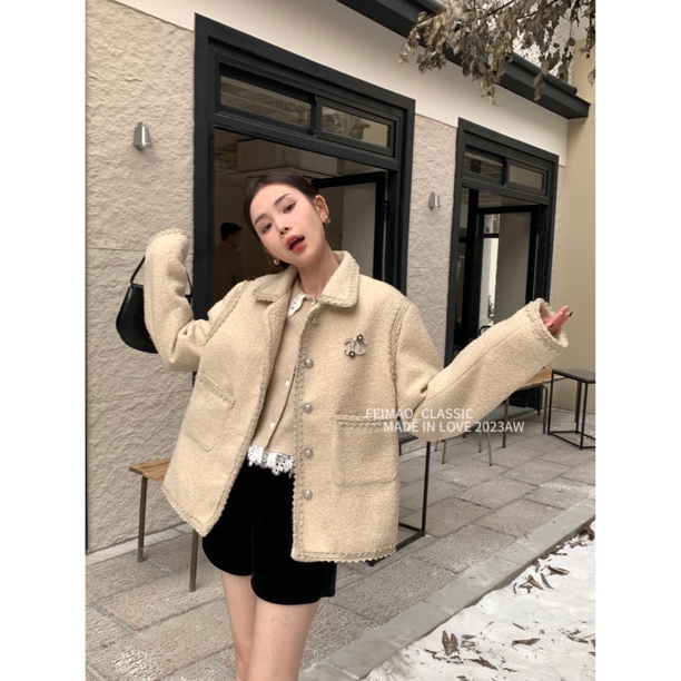 【赵小小yimao】1997 外套法式小香风高级感翻领显瘦百搭气质上衣服