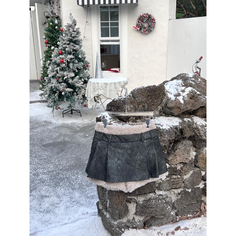 【赵小小YIMAO】 2205 秋冬季复古辣妹高级感富家千金A字百褶半身裙