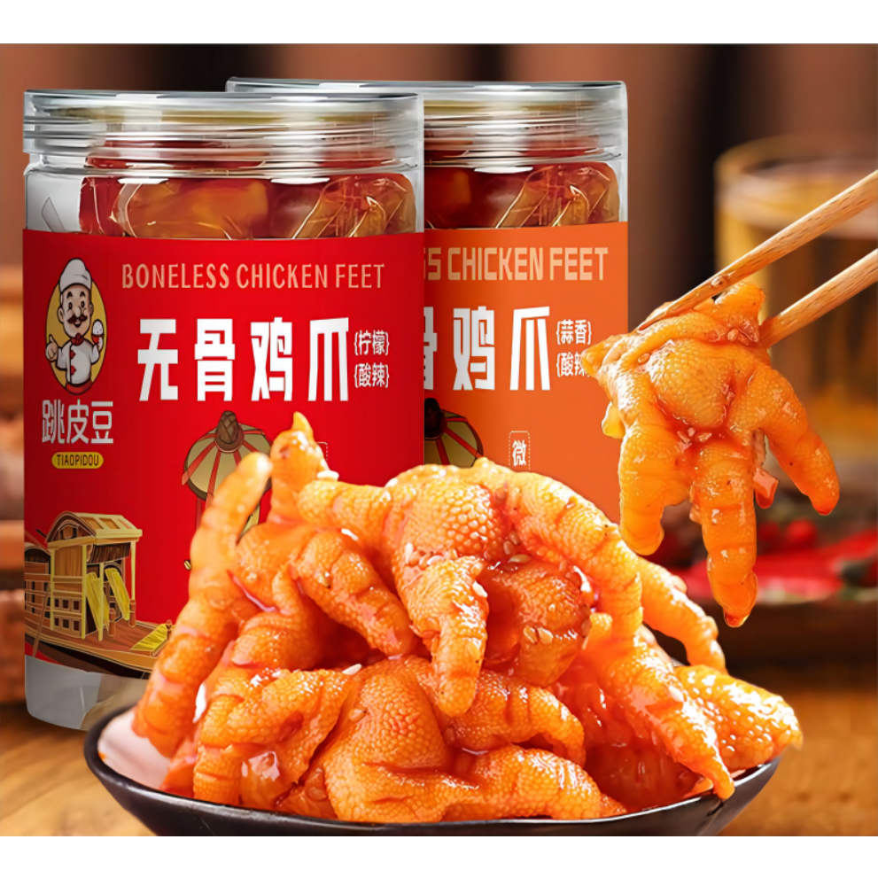 脱骨酸辣无骨鸡爪鸡脚柠檬凤爪解馋小零食小吃休闲食品网红爆款