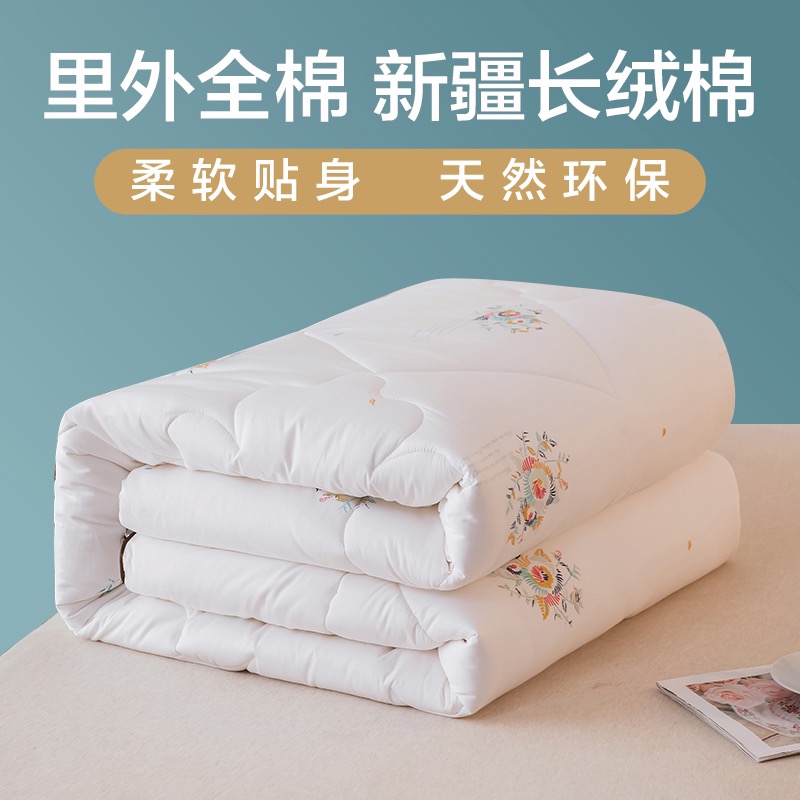 全棉13372新疆长绒棉冬被学生春秋棉花被保暖舒适保暖冬被芯被子