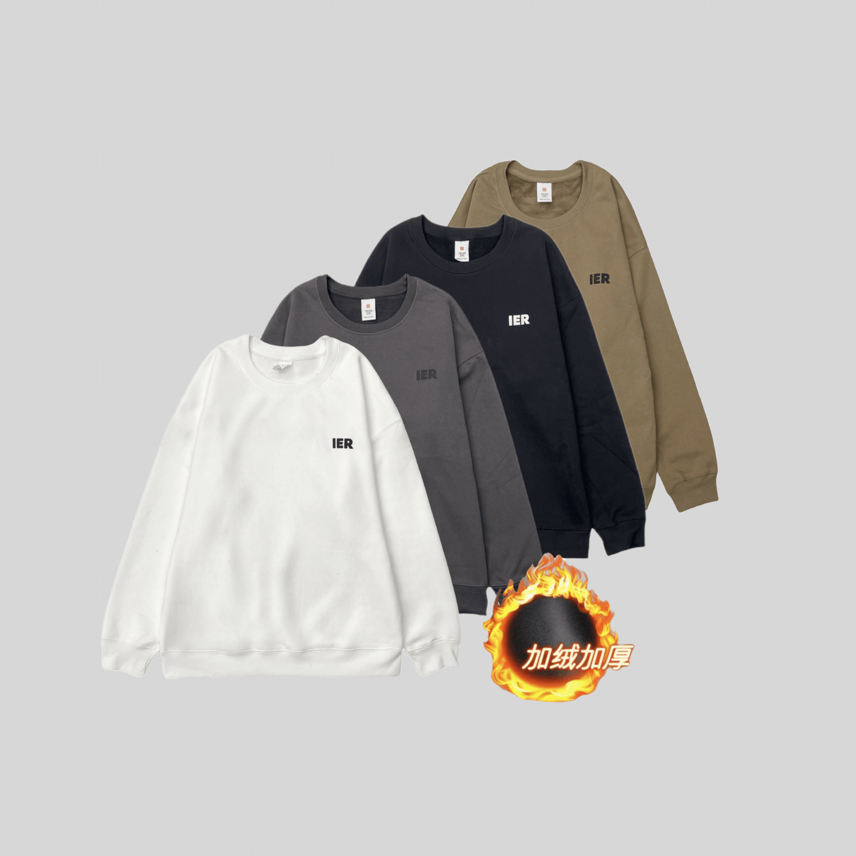 老王专属-加绒加厚时尚休闲前后印花套头卫衣66007-1