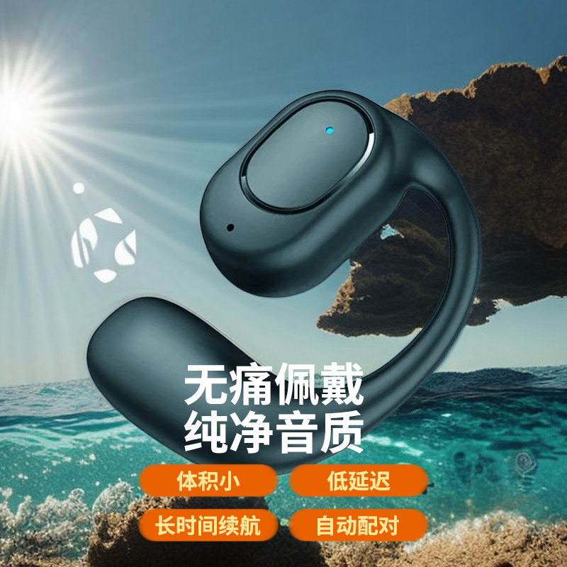 新款开放式无线蓝牙耳机不入耳重低音高颜值运动防掉超长续航通用