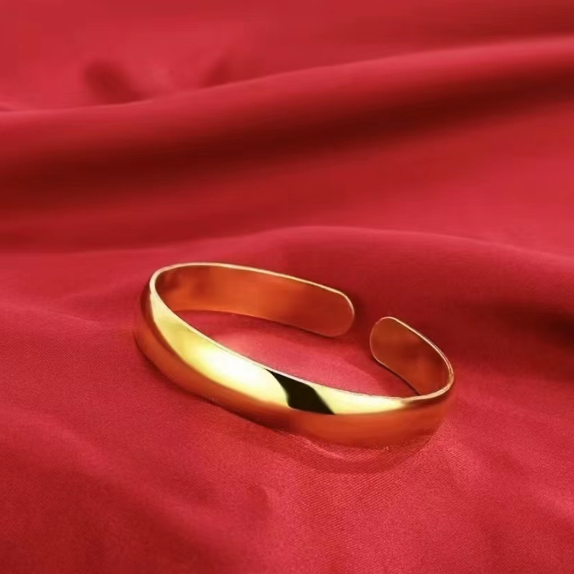 合金手镯 S123经典素圈光面开口款手镯 爆款超值高级轻奢首饰品