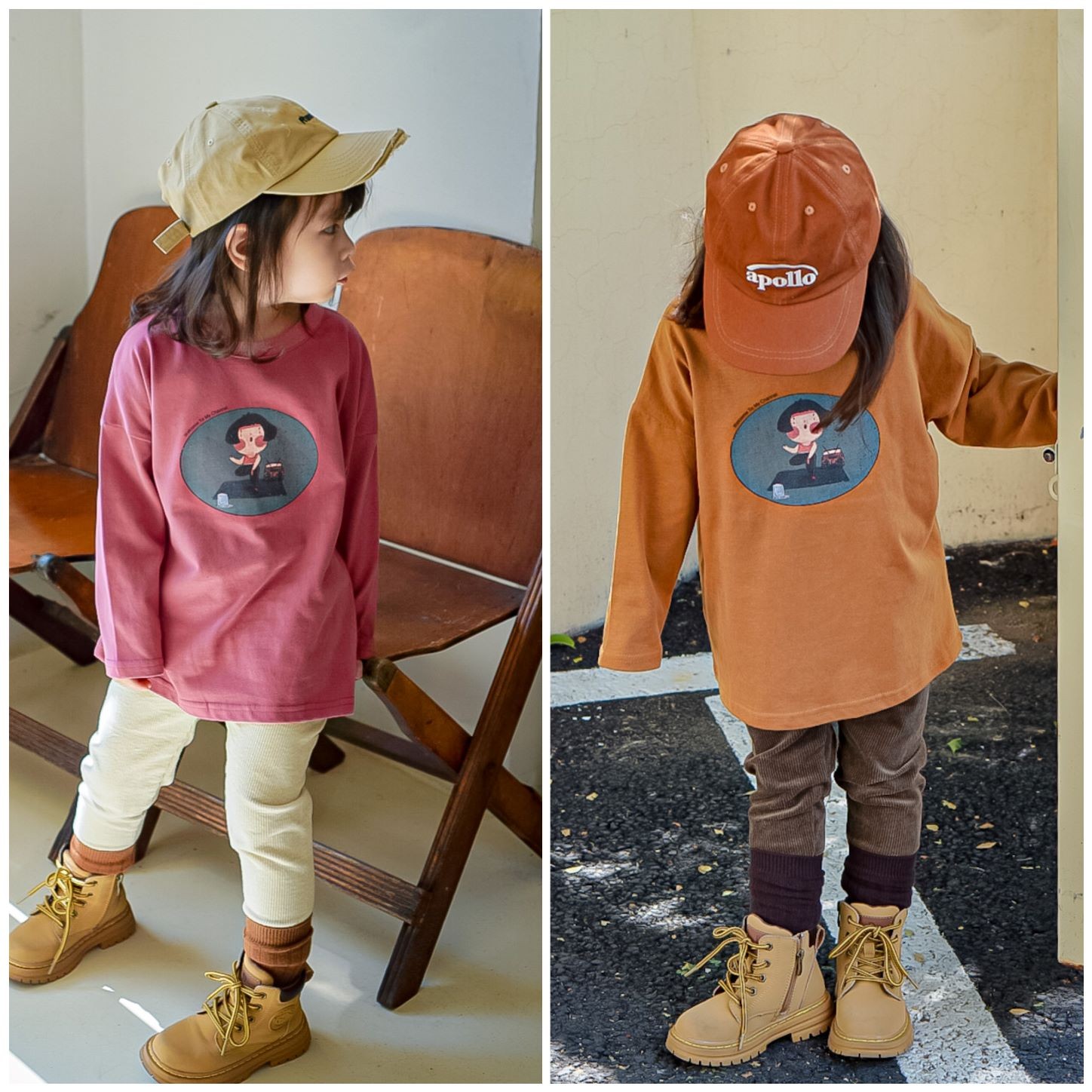 【现货】 儿童春秋中长款瑜伽印花亲子T恤   熙熙可可童品TXQ2209