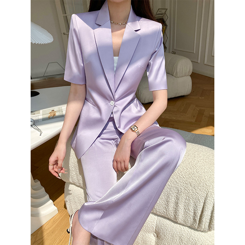 【高端气质】休闲西服套装女2023新款职业轻奢女神范夏季薄款西装