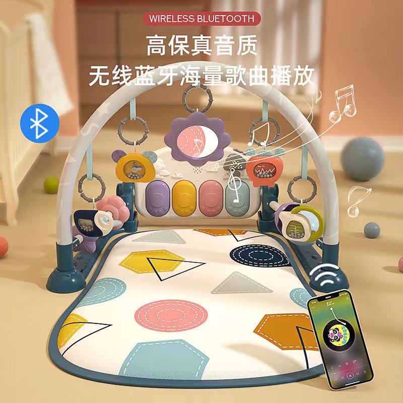 婴儿脚踏钢琴健身架新生幼儿宝宝0-18个月躺着玩音乐益智脚蹬玩具