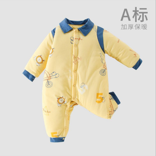 【薄棉闭裆哈衣43087】#小厘米童品#婴儿衣服#纯棉A类#商超品质