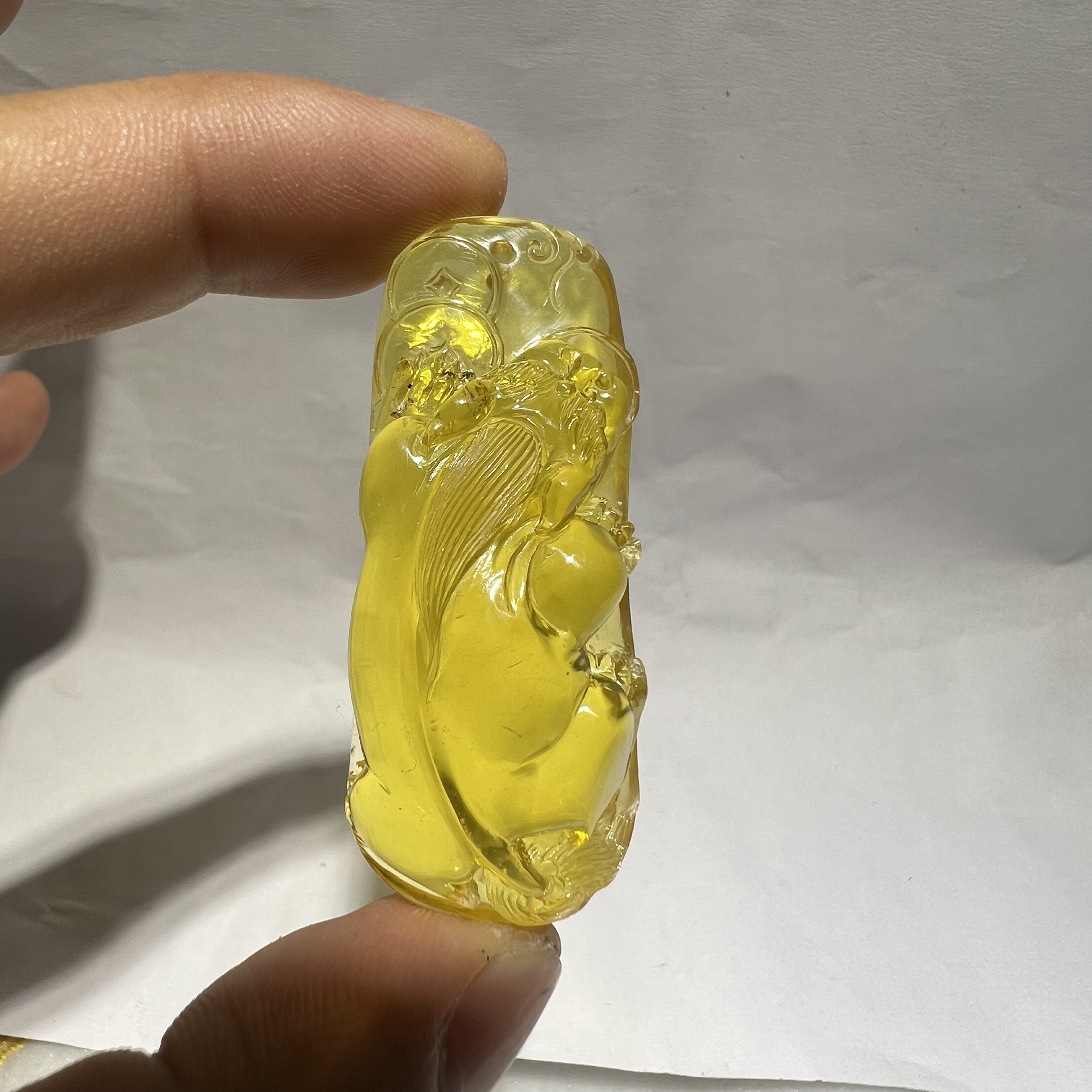 貔貅招财女神同款女款镶嵌大气经典时尚俏色高冰金色女士雕刻精雕