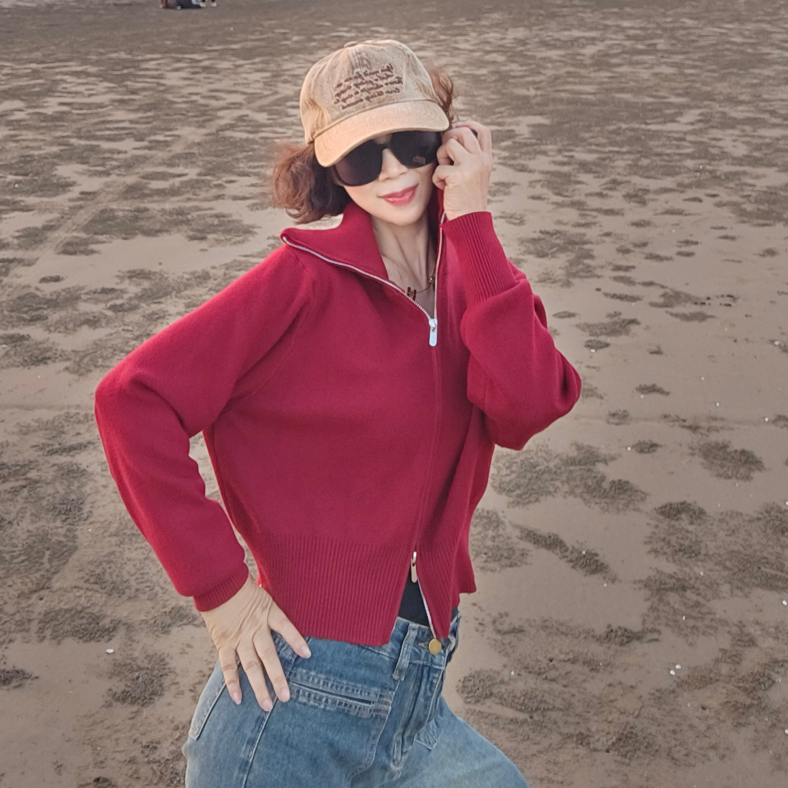 【放姐专属】 JD662针织开衫双拉链慵懒时尚风宽松毛衣设计感上衣