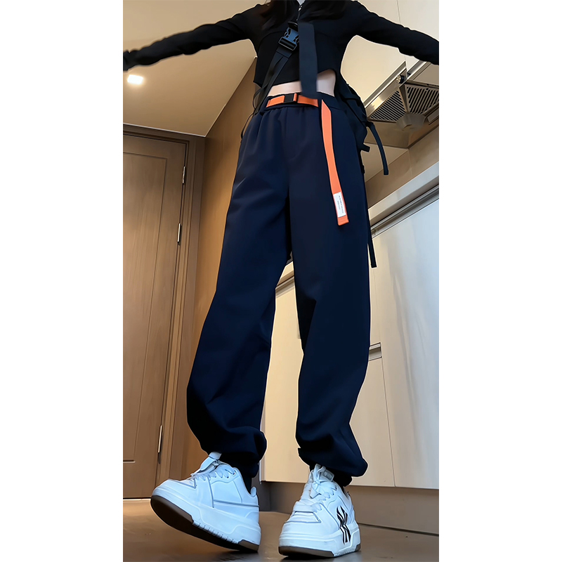 黑色三防防水冲锋裤男春新款美式高街束脚裤情侣款户外登山运动裤