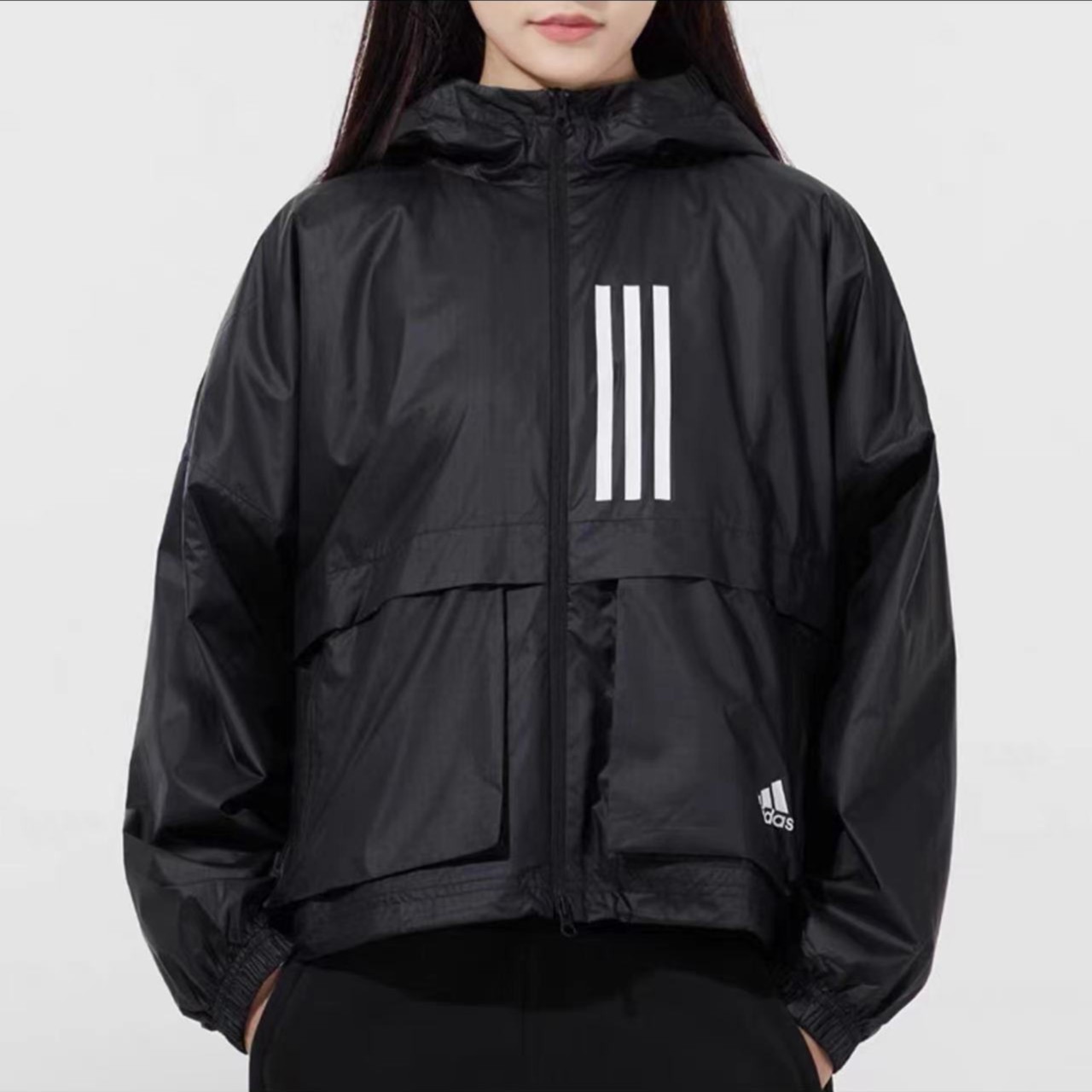 Adidas阿迪达斯#BJCC秋冬女子加绒休闲夹克防风外套GT3723